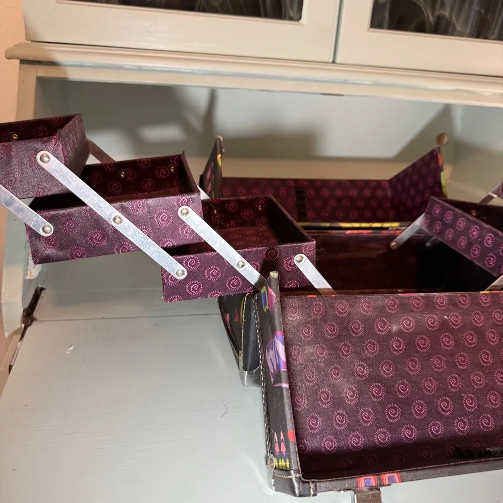 Caboodles Makeup Train Case Organizer Cosmetic Bag‎ Handbag Fashion Heels Purses